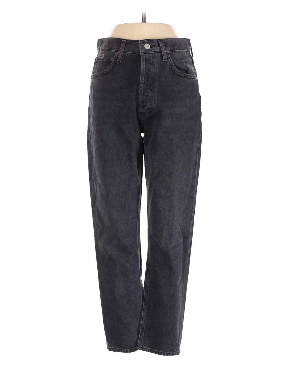 Agolde Washed Black High-Rise Jeans